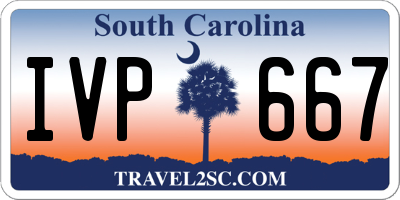 SC license plate IVP667