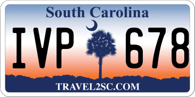 SC license plate IVP678