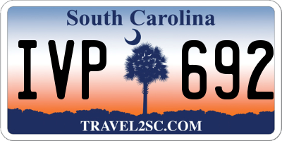 SC license plate IVP692