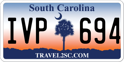 SC license plate IVP694