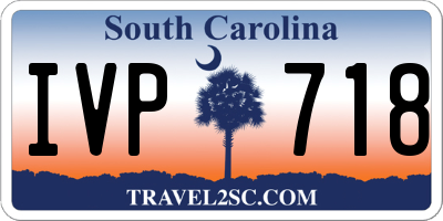 SC license plate IVP718