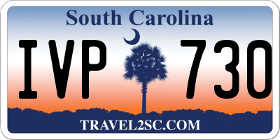 SC license plate IVP730