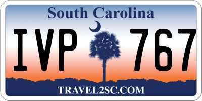 SC license plate IVP767