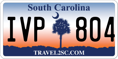 SC license plate IVP804