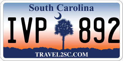 SC license plate IVP892