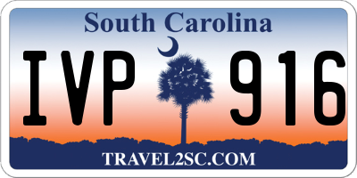 SC license plate IVP916