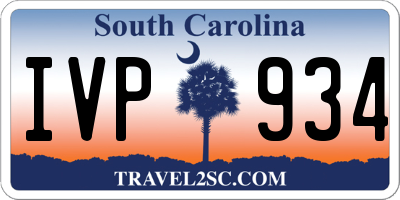 SC license plate IVP934
