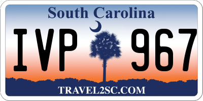 SC license plate IVP967