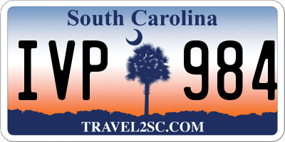 SC license plate IVP984