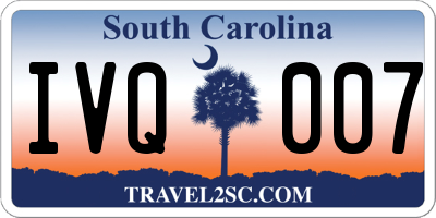 SC license plate IVQ007