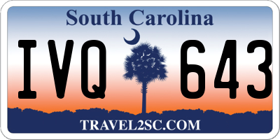 SC license plate IVQ643