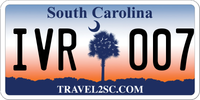 SC license plate IVR007