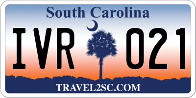 SC license plate IVR021