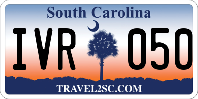 SC license plate IVR050