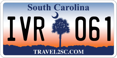 SC license plate IVR061