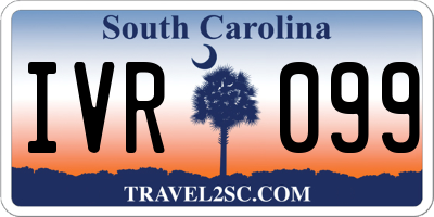 SC license plate IVR099