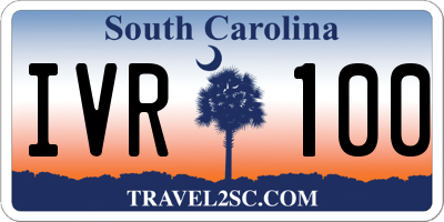 SC license plate IVR100