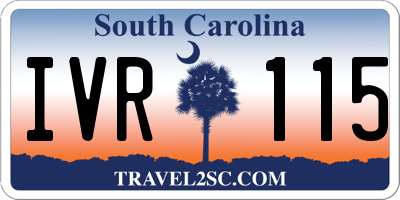 SC license plate IVR115