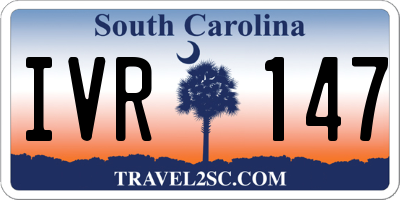 SC license plate IVR147