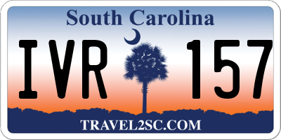 SC license plate IVR157