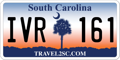 SC license plate IVR161