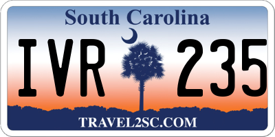 SC license plate IVR235