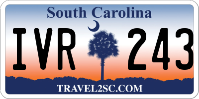 SC license plate IVR243