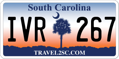 SC license plate IVR267