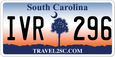 SC license plate IVR296