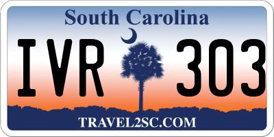 SC license plate IVR303