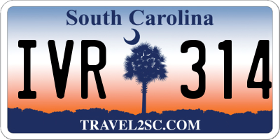 SC license plate IVR314