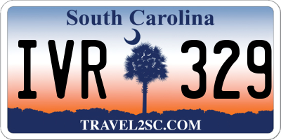 SC license plate IVR329