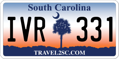 SC license plate IVR331