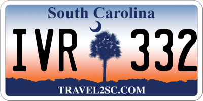SC license plate IVR332