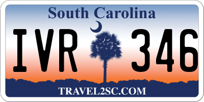 SC license plate IVR346