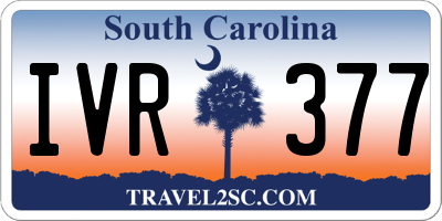 SC license plate IVR377
