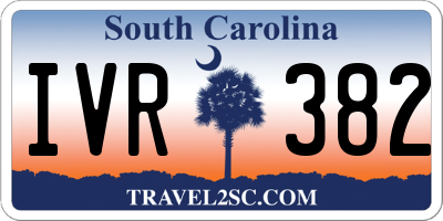 SC license plate IVR382