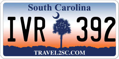 SC license plate IVR392