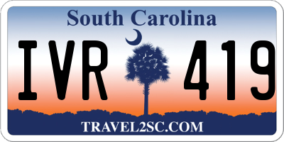 SC license plate IVR419