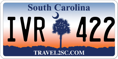 SC license plate IVR422
