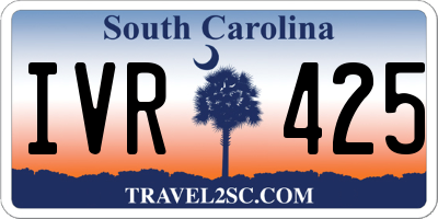 SC license plate IVR425
