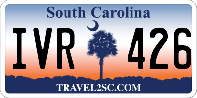 SC license plate IVR426