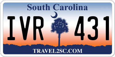 SC license plate IVR431