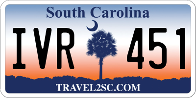 SC license plate IVR451
