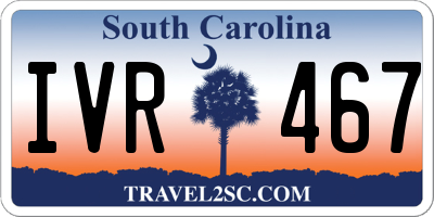 SC license plate IVR467