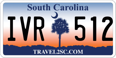 SC license plate IVR512