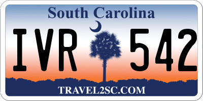 SC license plate IVR542