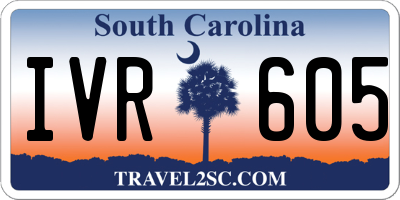 SC license plate IVR605