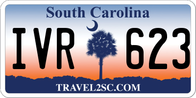 SC license plate IVR623