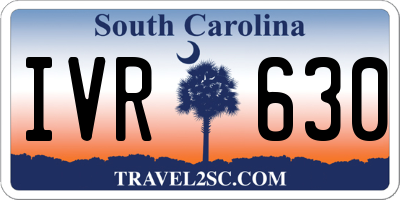 SC license plate IVR630